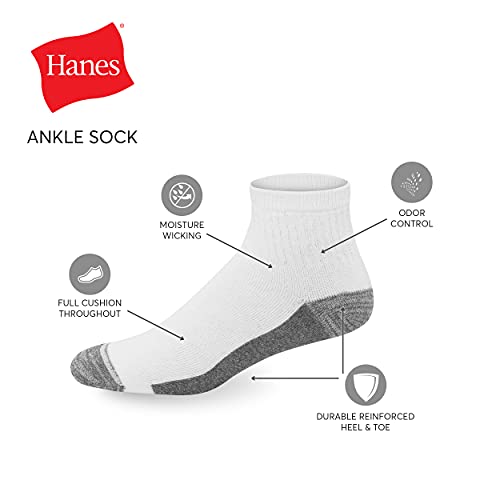 Hanes Ultimate Mens Socks, 8-Pair Hanes Ultimate Men S 8 Pack Ultra Cushion Freshiq Odor Control With Wicking Ankle Socks Black, Black, One Size Us #TOP1