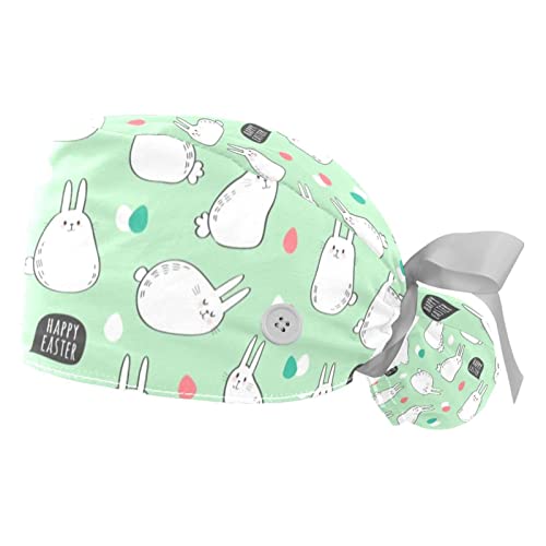Chapeaux de travail contre la transpiration avec motif de lapins mignons
