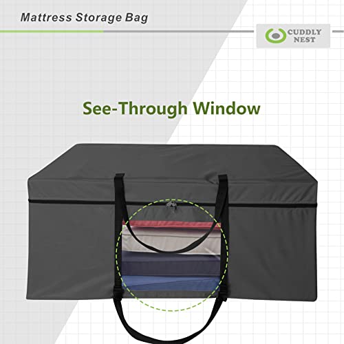 Cuddly Nest Folding Mattress Storage Bag - Heavy Duty Carry Case for Tri-Fold Guest Bed Mattress (Fits 6" Queen Size Mattress) - Thumbnail 3