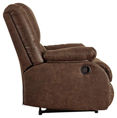 Signature Design By Ashley Bladewood Faux Leather Pebble Manual Zero Wall Recliner, Brown #TOP5
