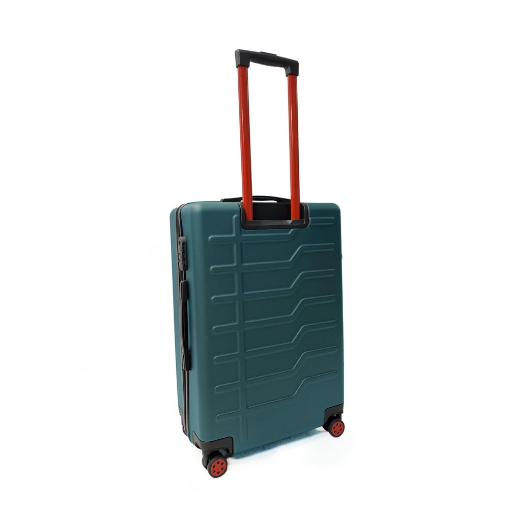 BordlitePremium Hard Shell ABS Suitcase with 360-Degree Spinning Wheels - Durable and Stylish Luggage for Travel - Blue, 24" Medium