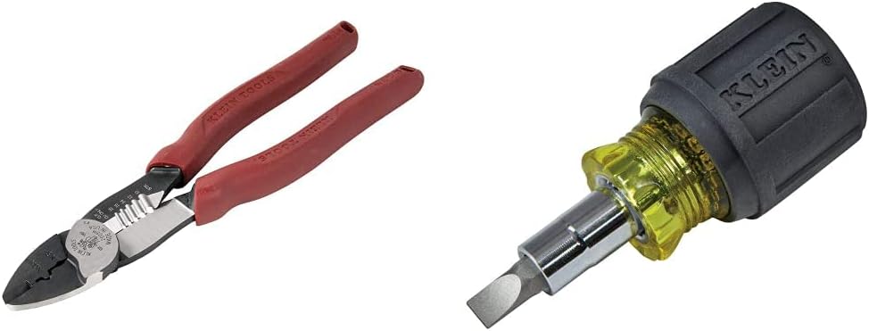 Klein Tools Wire Cutter, Stripper, Crimper Tool Bundle with Multi-Bit Screwdriver/Nut Driver