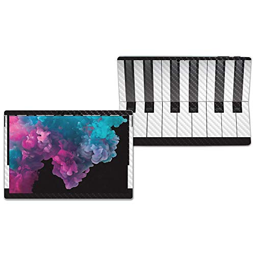 Image of MIGHTY SKINS MightySkins Carbon Fiber Skin for Microsoft Surface Pro 6 - Piano Keys | Protective, Durable Textured Carbon Fiber Finish | Easy to Apply, Remove, and Change Styles | Made in The USA