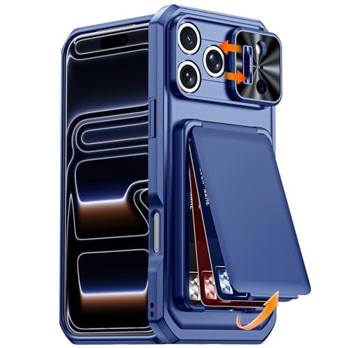 Coque iPhone 15 Pro Max bleue rigide idéale pour voyager léger avec vos cartes