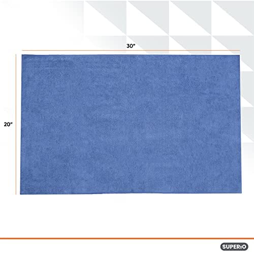 Image of Superio Microfiber Squeegee Mopping Towel Extra Large Miracle Cloth 20 x 30 Streak Free Microfiber Floor Cloth-Rag for Cleaning House, Kitchen, Bathroom-Scratch Free- 6 Pack