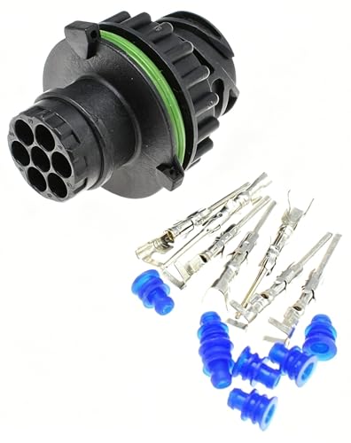 Image of 1-20Set 7 Pin Tyco Amp 1.5MM BU-STE KPL CIRCULAR DIN HOUSINGS Male Female Connector 968421-1 967650-1 1718230-1(Male set,1Set)