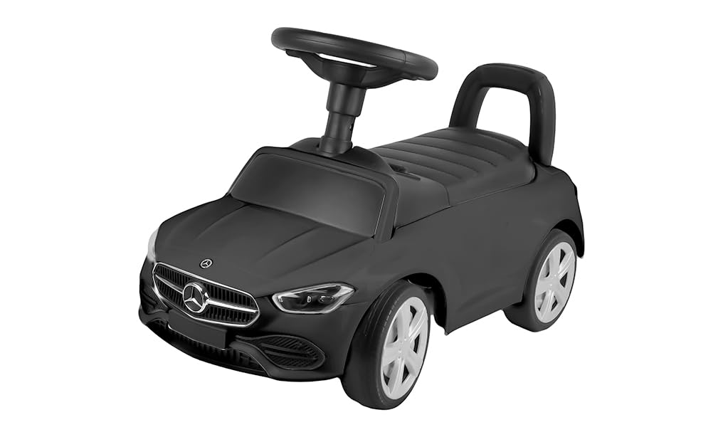 TURBO CHALLENGE – Mercedes Klasy C jeździk – 119671 – Swobodne koła – Czarny – 25 kg max – Plastik – Bez baterii – Jeździk – Zabawka – Prezent – Mobilność – Od 12 mies.
