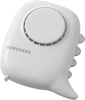 Joocyee Przenośny wiszący wachlarz na szyję ręczny USB Nihgt lekki 3 prędkości regulowany chłodziarka powietrza, biały zewnętrzny dinozaur wiszący wachlarz szyi dla dzieci, biały