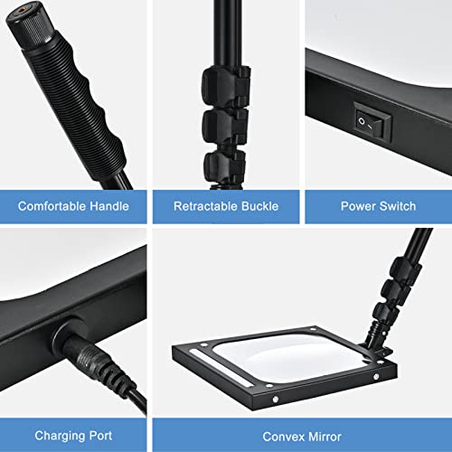 Diyarea Under Vehicle Inspection Mirror Security Mirror With Led Light Telescoping Handle For Security Check Under Cars, Trucks, Equipments, Over Shelves And Corners #TOP3