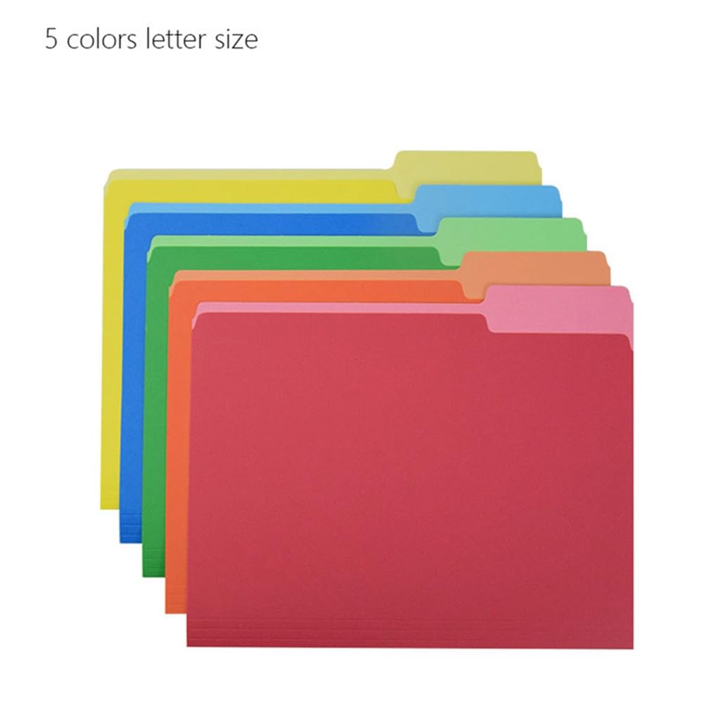 Manila Color - Cartella di archiviazione per documenti a pagina singola, in cinque colori, classificazione dati per ufficio