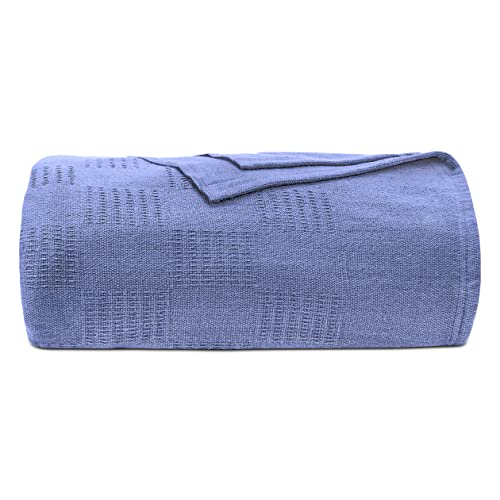 Jmr Usa Inc. Waffle Weave Thermal Bed Blanket Twin Comforter Cotton Throw Blankets For Bed, Sofa, Bedroom Decor, Housewarming Gifts, Layering Of Hotels & Hospital Bed Sheets Size 66X90”(Sky Blue) #TOP24