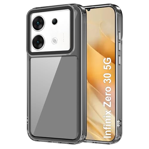 Image of Zapcase Back Case Cover for Infinix Zero 30 5G | Compatible for Infinix Zero 30 5G Back Cover | Case Cover with Camera Protection | (TPU + PC | Translucent Black)