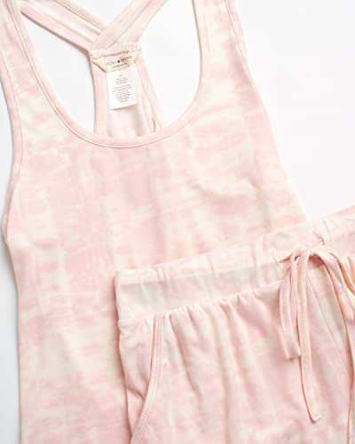 Image of Lucky Brand Womens 2 Piece Lounge Set, Lightweight Soft Pajamas Sleepwear Crossback Tank Top and Sleep Shorts