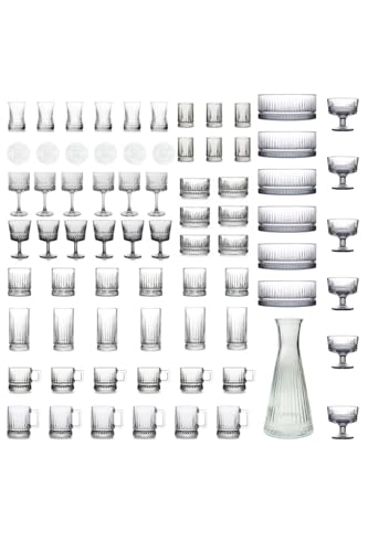 Bardak; Elysia 73 Parça, Sunumluk, Kokteyl, Çerezlik, Kadeh ve Kahve Yanı Full Çeyiz Seti TYBKO0EJ7MH3Y94H61