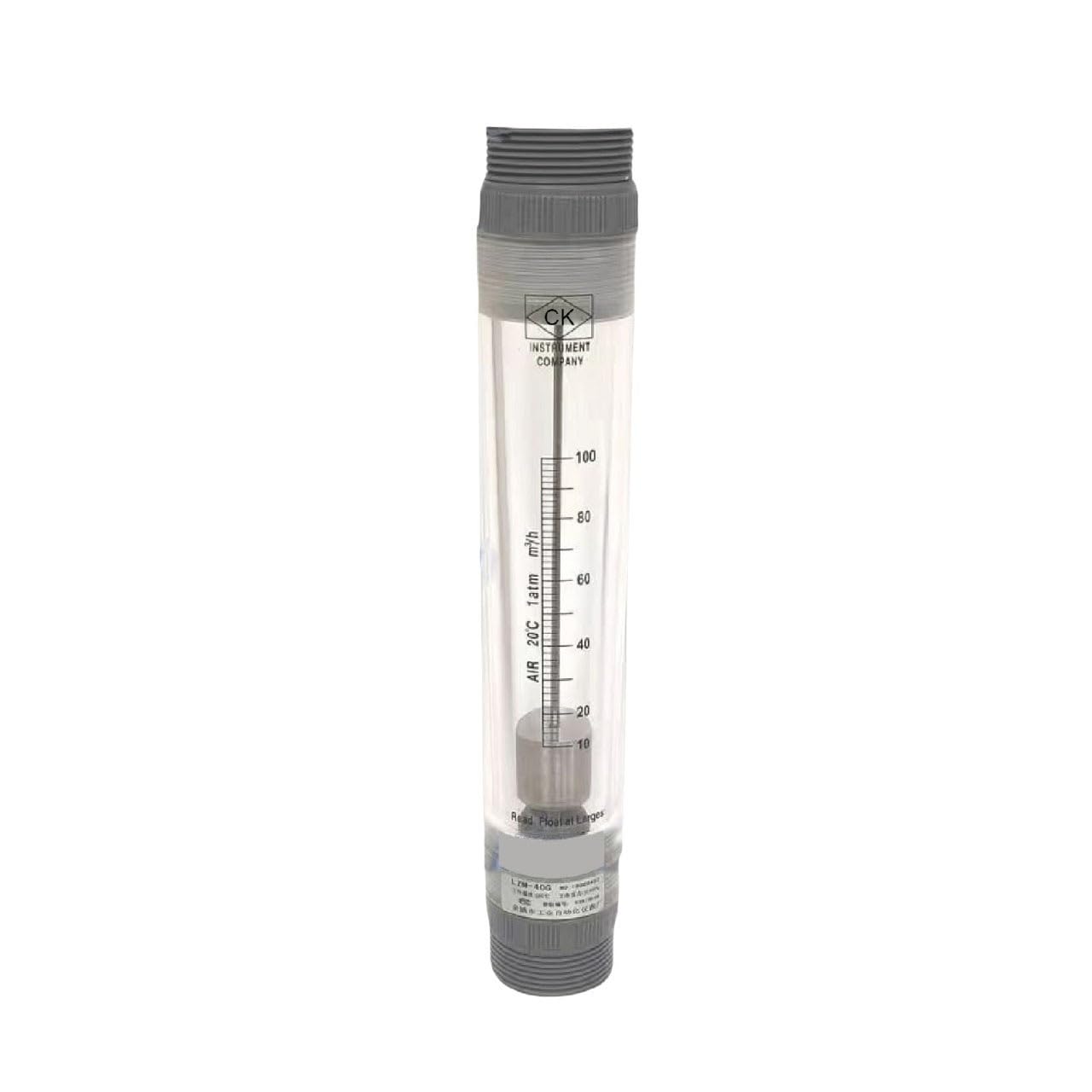 Rotámetro acrílico de LZM-40G, caudalímetro de área Variable, caudalímetro en línea de paleta giratoria for uso Industrial de aire comprimido de Gas líquido(16-160m3-h-G)