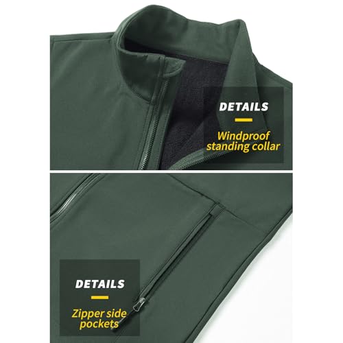 Image of PEGENO Men's Lightweight Softshell Golf Vests Fleece Lined Outdoor Windproof Sleeveless Jacket for Running Hiking Sports