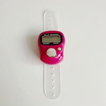 Jinshining Electronic Finger Counter Display Counter LED Digital Row Counter, Handheld Number Click Counter, Electronic Finger Counter Hand Tally Counter with Ring for Counter Counters Accessories