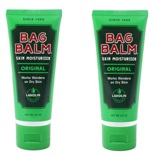 Image of Bag Balm Vermont's Original Hand Moisturizer, Hand Balm for Dry Skin, Cracked Hands, Heels & Dry Hands Treatment, For Dogs and More Ointment, Dry Skin Lotion (2oz Tube (Pack of 2))