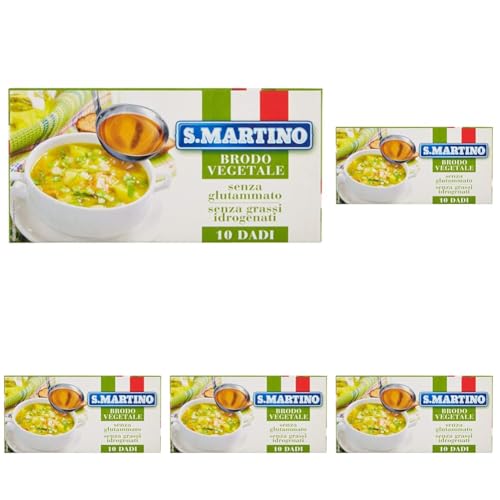 S.MARTINO - Brodo Vegetale 10 Cubi 110G - 110 Gr (Confezione da 5)