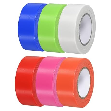 MECCANIXITY Flagging Tape,Non-Adhesive Plastic Neon Survey Marking Tape 1 Inch x 98 Feet for Tree Hunting Boundaries Hazardous Areas Marking Ribbon Multicolored