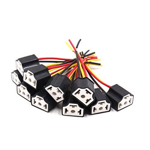 Conector H4 de cerámica para faro de coche de 10 unidades