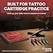 Inlumino Heart Ink Tattoo Practice Coloring Book: Japanese Traditional – Spiral Bound Art Book with 40 Designs on 240 GSM Textured Pages – Use with Ballpoint Cartridges & Rotary Machine