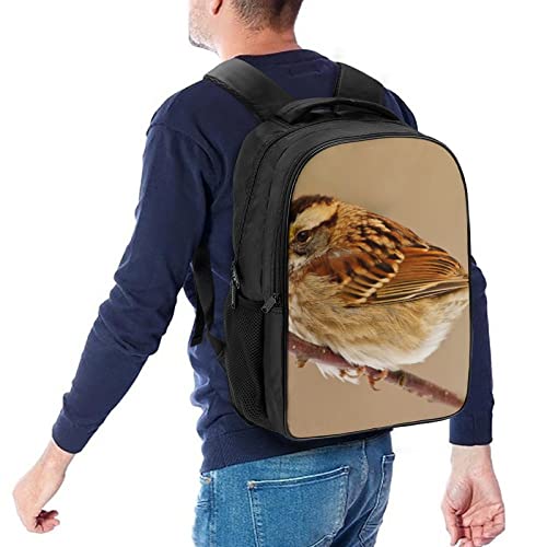 Mochila regalos adecuados para la universidad con diseño de gorrión 3D 5