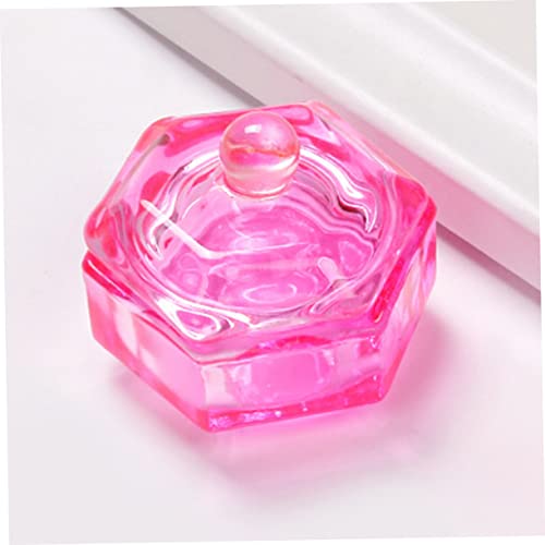 LIFKOME 2 piezas tazas de vidrio para uñas miniatura 4