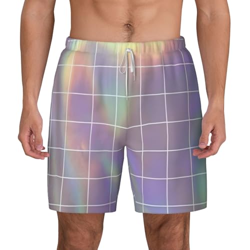 Short de bain respirant homme léger à séchage rapide et motif réfléchissant