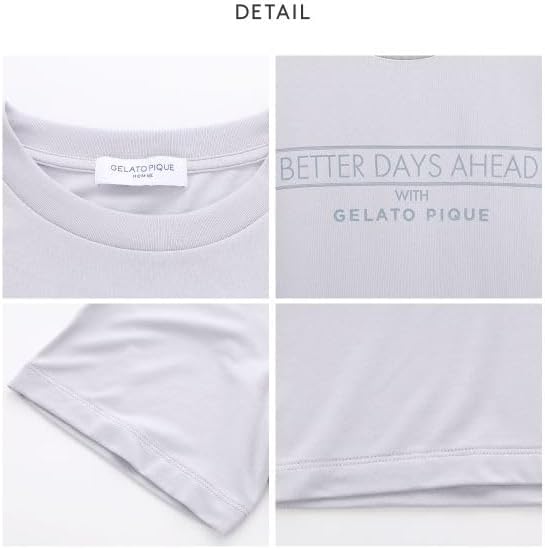 ジェラートピケ オム メンズ 接触冷感 クールレーヨンロゴTシャツ＆ハーフパンツセット ジェラピケ パジャマ GELATO PIQU
