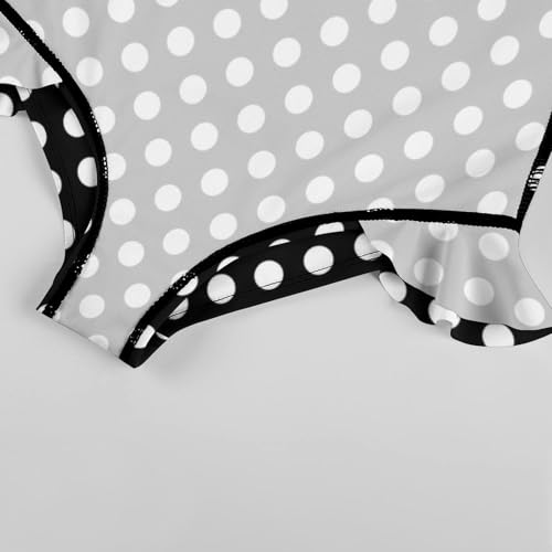 Image of Girls One Piece Swimsuit Polka Dots Ruffles Swimwear Bathing Suits 3-12 Years