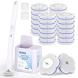 Einweg Toilettenbürste, Klobürste mit 24 Stück Reiniger Nachfüllungen, Disposable Toilet Brush WC Bürste Reinigungsmittel für Badezimmerreinigung, Waschbecken, Badewanne, Boden