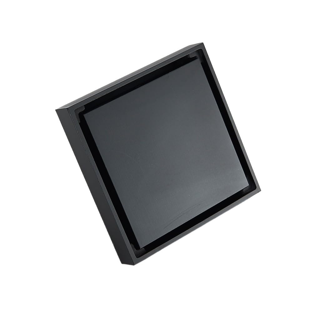 Italiano: Scarico A Pavimento 10 * 10 Cm Scarico A Pavimento Invisibile for Bagno Filtro di Scarico for Doccia Quadrato Opaco(3-Pack)