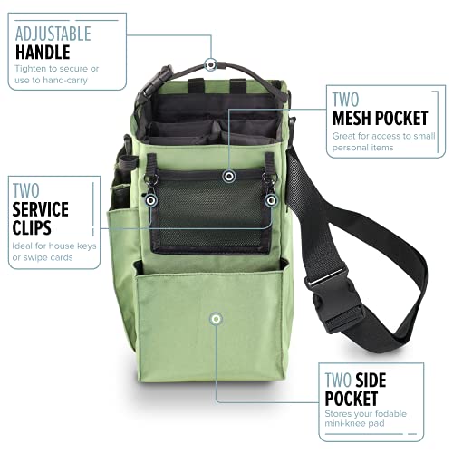 Garden Set Birthday Gifts For Mom. Wearable Garden Tool Set With Knee Pad & Garden Tools. Ideal Grandma Gifts & Mom Gifts. Gift Box Includes Garden Caddy, Tools & Kneeling Mat Birthday Gifts (Green) #TOP3