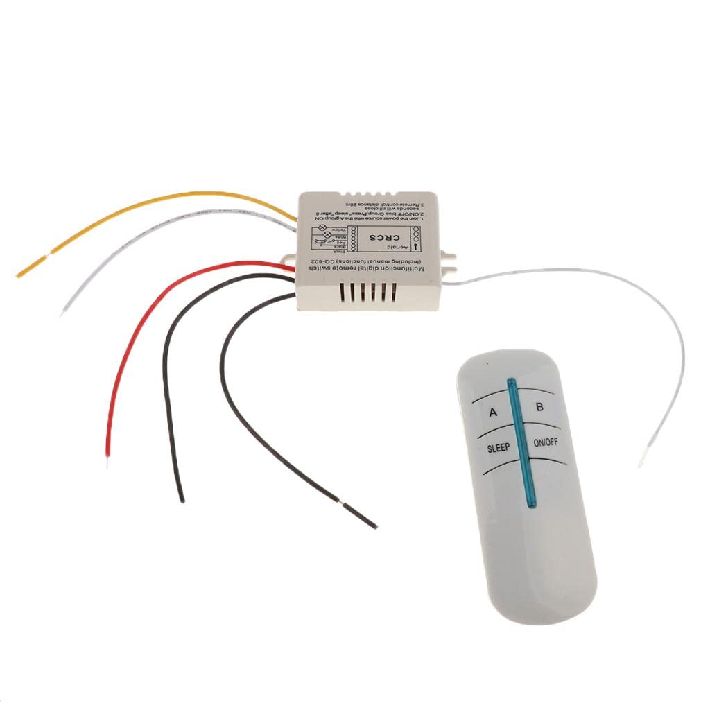 ATORSE™ 2 Way Wireless Smart Lamp Light RF Remote Control Switch Receiver+ Emitter 220V-image-34
