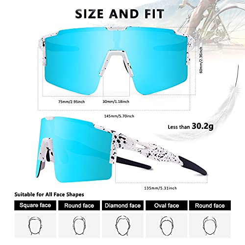 Ukoly Cycling Sunglasses Sports Sunglasses For Women Men With 3 Interchangeable Lenses, Baseball Running Glasses #TOP3