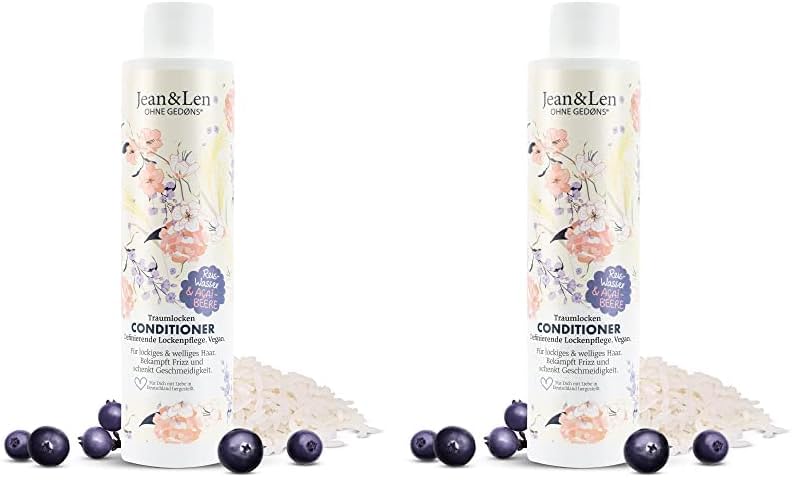 Jean & Len Traumlocken Conditioner Reiswasser & Açaibeere, für lockiges & welliges Haar, bekämpft Frizz und schenkt Geschmeidigkeit, Haarconditioner, ohne Parabene & Silikone, vegan, 300 ml