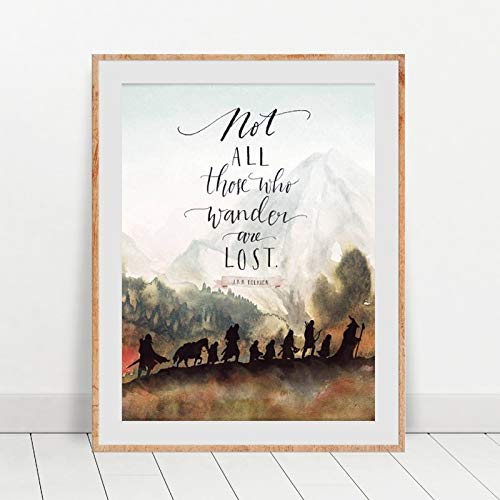Décoration de la Chambre Le Seigneur des Anneaux Affiche du Film Art Design Wall Art Toile Peinture tableauxNos Citations Impressions for Living Room Home Decor pour la Maison