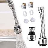 ★【Ducha articulada】Se utiliza la boquilla de grifo de cocina, que puede combinar el grifo con la alcachofa de mano para reducir el esfuerzo de limpieza. La manguera de ducha permite un ajuste excelente de la boquilla y simplifica la limpieza de un fregadero de 1 o 2 cuencos y platos grandes.
