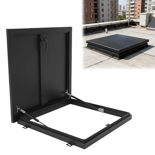 Commercial Roof Hatch Cover, Galvanized Steel Plate Accesses for Industrial Factories, Customizable Size(60x70cm)