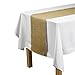 LinenTablecloth Jute Table Runner with Fringe Edge, 12.5 by 120-Inch