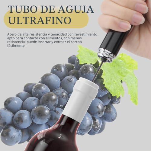 Miniatura 5 de Abrelatas De Vino De Presión De Aire 2 En 1, Con Corta Cápsulas, Sacacorchos Manual Portátil, Abrebotellas De Vino, Abrebotellas De Vino, Apertura Rápida, Para Viajes Y Regalo Para Amantes Azul