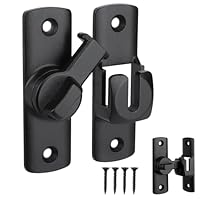 Türriegel 90°/180°, ELEPRUC Riegelschloss mit 4 Schrauben, Schiebetürschloss, Flip Slide Latch, Klein Schieberiegel, Sicherheitstürriegel Abschließbar für Türen, Fenster, Gärten, Badezimmer, Zaun