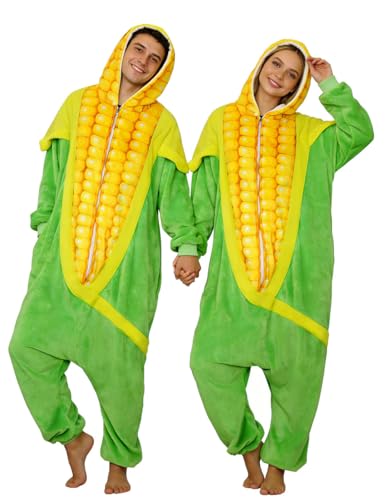 BWVQNO Adult Onesie, Funny Food Costume Halloween Christmas Cosplay Costume Green