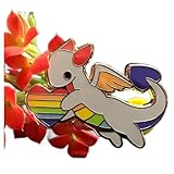 Schillernder Drachen-Pin, Emaille-Abzeichen, Rucksack, Kragen