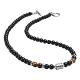 REGALO PERFETTO: ciondolo uomo. questa collana con perline è il regalo perfetto per fidanzato, marito, padre, figlio, fratello e amico. È anche un'ottima scelta per compleanni, anniversari, Natale, San Valentino e lauree.