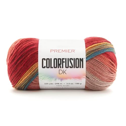 Premier Yarns 1196-02 Colorfusion Dk Weight Yarn, Acrylic Yarn With Colorful Self-Striping Hues thumb #1