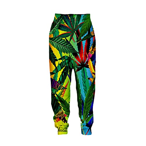Pantalon de sport imprimé 3D Weed idéal pour vos sorties urbaines décontractées
