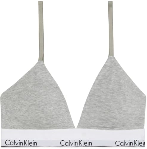Calvin Klein Soutien-Gorge Triangle Femme Lightly Lined avec Basque Élastique, Gris (Grey Heather), XS