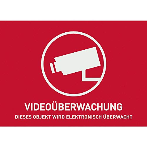 ABUS Warnaufkleber AU1320 Videoüberwachung ohne Logo 148 x 105 mm reflektierend